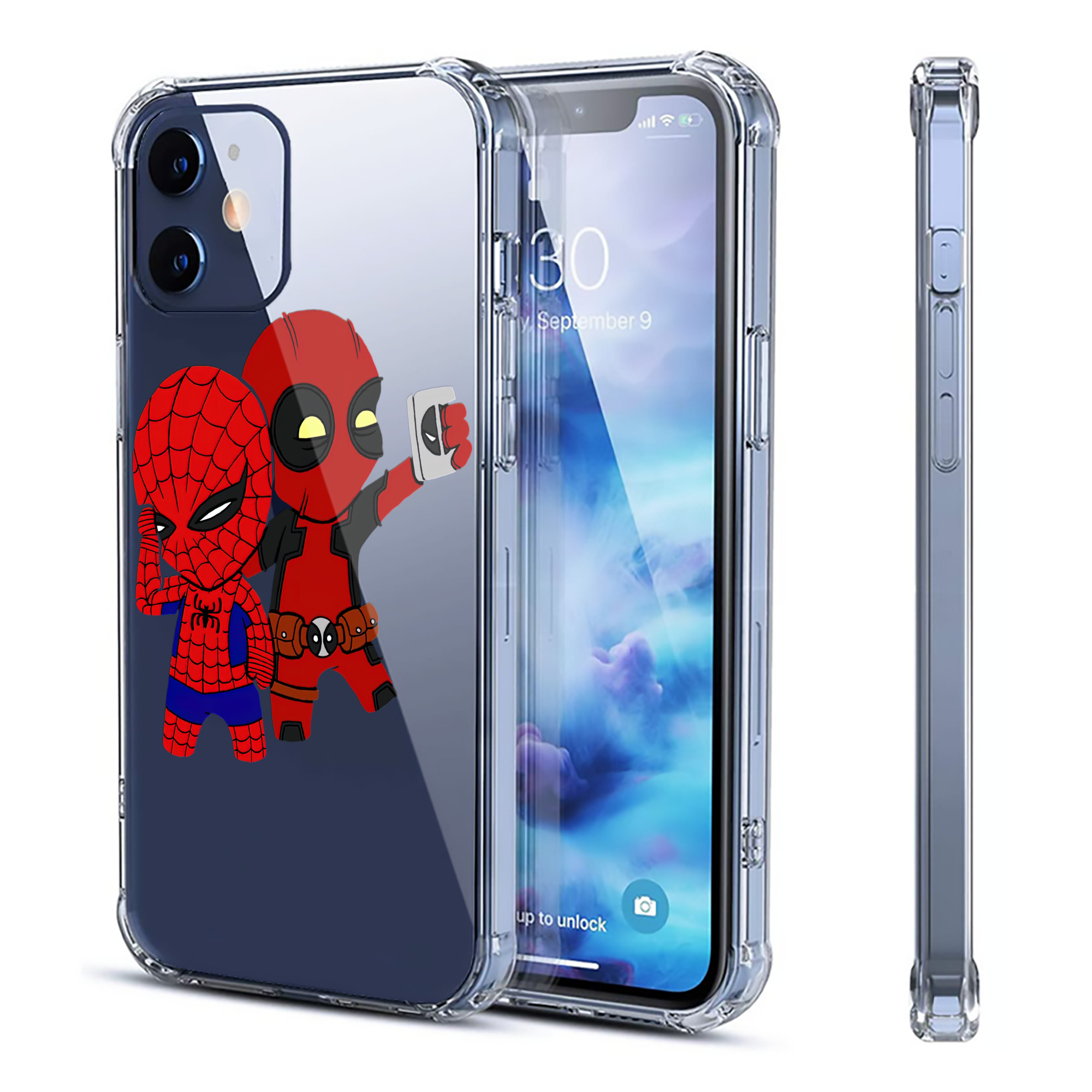 （画像用） Deadpool デッドプール 【iPhone 12シリーズ対応】透明スマホケース（クリアソフトケース）
